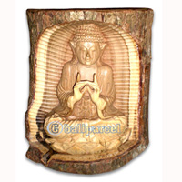 Buddha, Hand Carved From Waru Wood