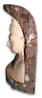 Buddha, Hand Carved From Crocodile Wood