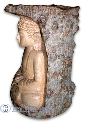 Buddha, Hand Carved From Crocodile Wood
