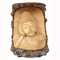 Buddha, Hand Carved From Crocodile Wood