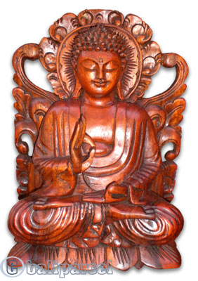 Buddha, Hand Carved From Suar Wood