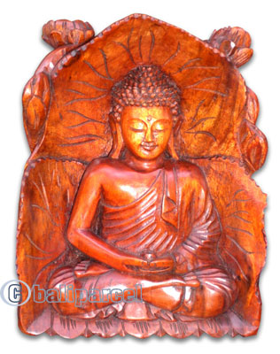 Buddha, Hand Carved From Suar Wood