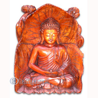 Buddha, Hand Carved From Suar Wood