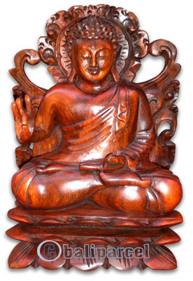 Buddha, Hand Carved From Suar Wood