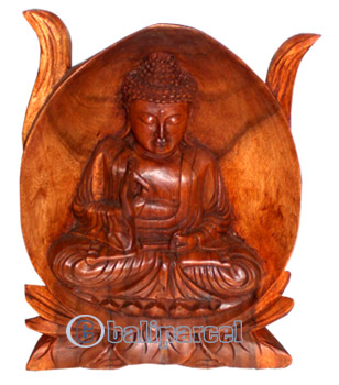 Buddha, Hand Carved From Suar Wood