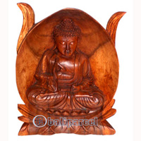Buddha, Hand Carved From Suar Wood