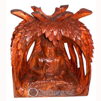 Buddha, Hand Carved From Suar Wood