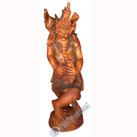 Ganesha Statue , Hand Carved From Waru Wood