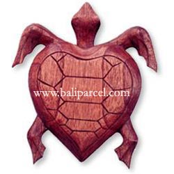 Wooden Turtle Wallhanging, Hand Carved From Hibiscus Wood