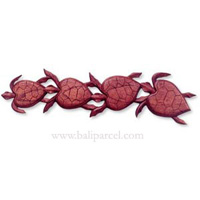 Wooden Turtle Wallhanging, Hand Carved From Hibiscus Wood
