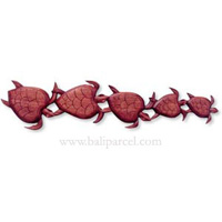 Wooden Turtle Wallhanging, Hand Carved From Hibiscus Wood