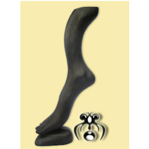Wooden Abstract With Black Color, Hand Carved From Suar Wood