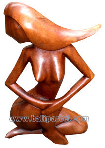 Wooden Abstract Carving, Hand Carved From Suar Wood