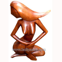 Wooden Abstract Carving, Hand Carved From Suar Wood