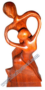 Wooden Abstract Carving, Hand Carved From Suar Wood