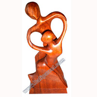 Wooden Abstract Carving, Hand Carved From Suar Wood