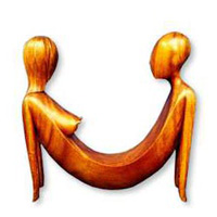 Wooden Abstract Carving, Hand Carved From Suar Wood