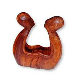 Wooden Abstract Carving, Hand Carved From Suar Wood