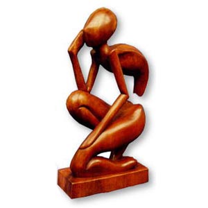 Wooden Abstract Carving, Hand Carved From Suar Wood
