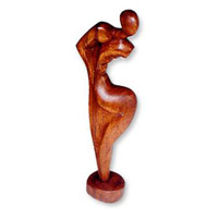 Wooden Abstract Carving, Hand Carved From Suar Wood