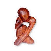 Wooden Abstract Carving, Hand Carved From Suar Wood