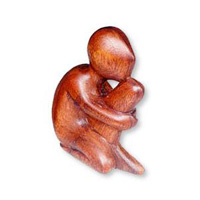 Wooden Abstract Carving, Hand Carved From Suar Wood