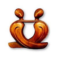 Wooden Abstract Carving, Hand Carved From Suar Wood