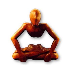 Wooden Abstract Carving, Hand Carved From Suar Wood