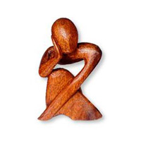 Wooden Abstract Carving, Hand Carved From Suar Wood