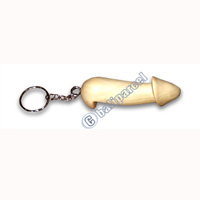 Wooden Key Ring , Hand Carved From Crocodile Wood