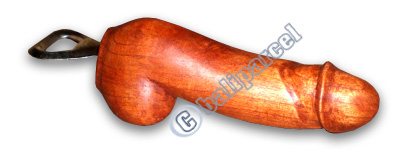 Bottle Opener Polished Wood, Hand Carved From Suar Wood