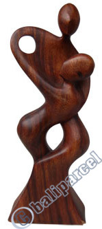 Wooden Abstract Carving, Hand Carved From Suar Wood