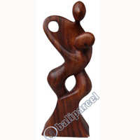 Wooden Abstract Carving, Hand Carved From Suar Wood