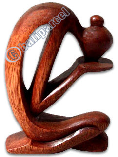 Wooden Abstract Carving, Hand Carved From Suar Wood