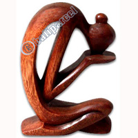 Wooden Abstract Carving, Hand Carved From Suar Wood
