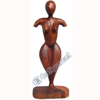 Wooden Abstract Carving, Hand Carved From Suar Wood