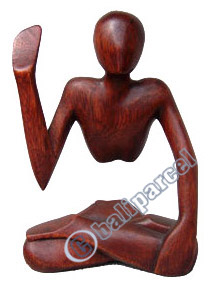 Wooden Abstract Carving, Hand Carved From Suar Wood