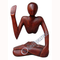 Wooden Abstract Carving, Hand Carved From Suar Wood