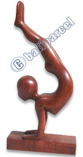 Wooden Abstract Carving, Hand Carved From Suar Wood