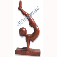 Wooden Abstract Carving, Hand Carved From Suar Wood
