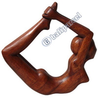 Wooden Abstract Carving, Hand Carved From Suar Wood
