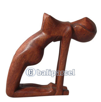 Wooden Abstract Carving, Hand Carved From Suar Wood