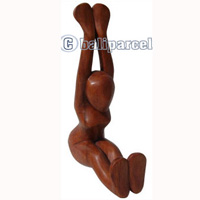 Wooden Abstract Carving, Hand Carved From Suar Wood