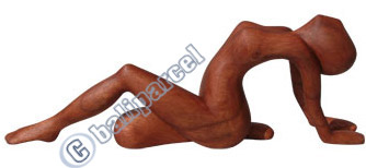 Wooden Abstract Carving, Hand Carved From Suar Wood