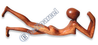 Wooden Abstract Carving, Hand Carved From Suar Wood
