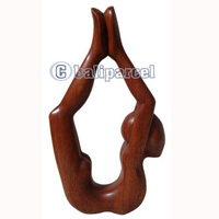 Wooden Abstract Carving, Hand Carved From Suar Wood