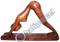 Wooden Abstract Carving, Hand Carved From Suar Wood