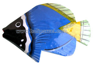 Tropical Fish Magnet Handpainted, From Albesia Wood