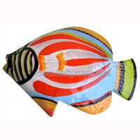 Tropical Fish Magnet Handpainted, From Albesia Wood