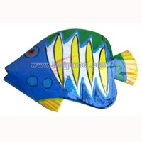 Tropical Fish Magnet Handpainted, From Albesia Wood